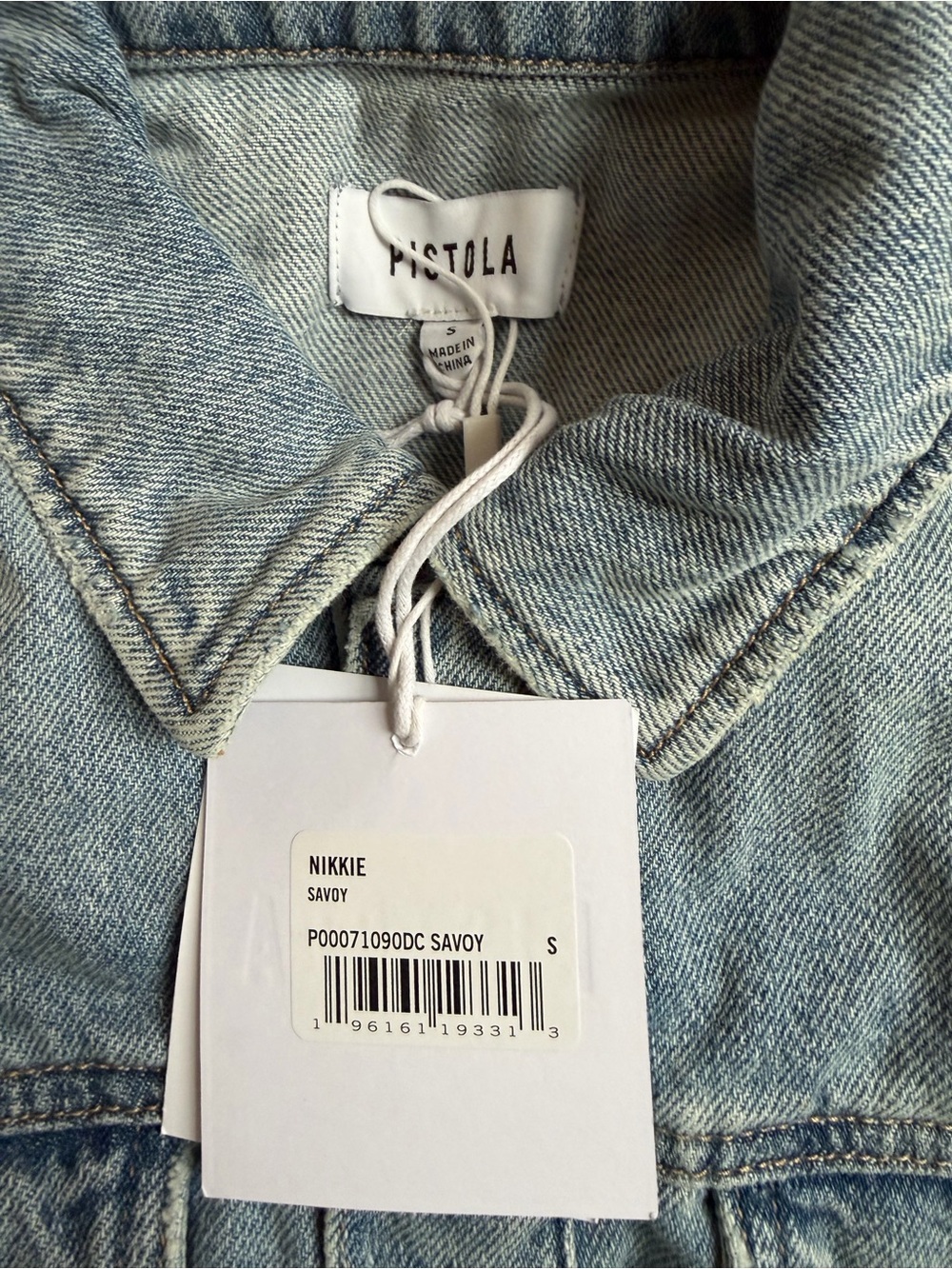 NET Pistola Nikki Denim Long Sleeved Jumpsuit ~ Size S Available Retail $238 - Picture 7 of 8